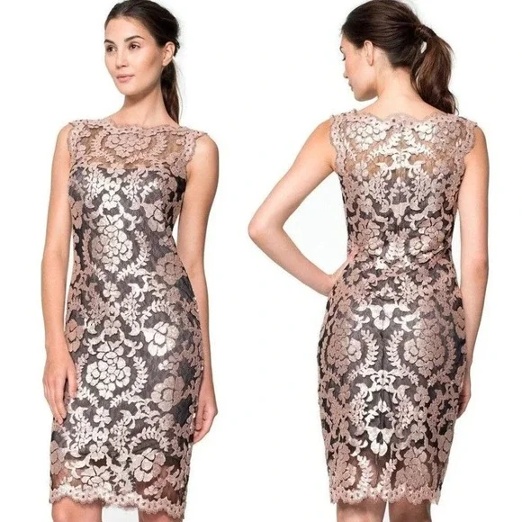 slim fit dress slacks Tadashi Shoji Cassia Bow-Shoulder Crepe Evening Gown ALG1837